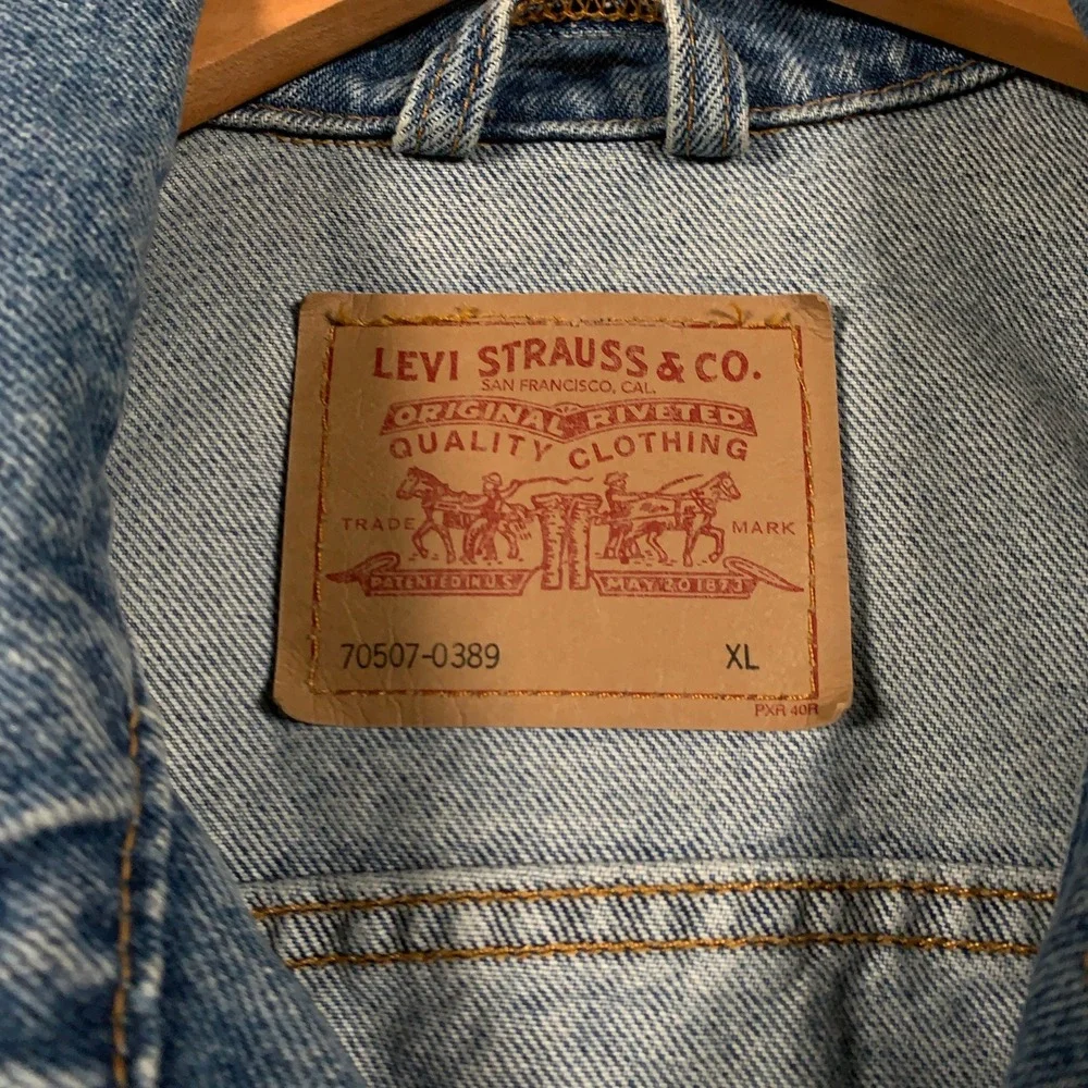 Vintage Levi's Relaxed Trucker Jacket Mens XL Blue Denim USA 80s 90s 70507-0389